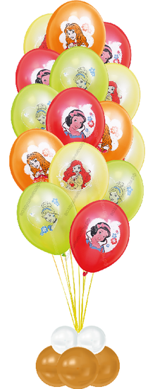 Фонтан из 15 шаров для девочки Принцессы