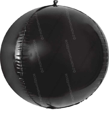 Шар с гелием  Сфера 3D, Черный, 51 см.