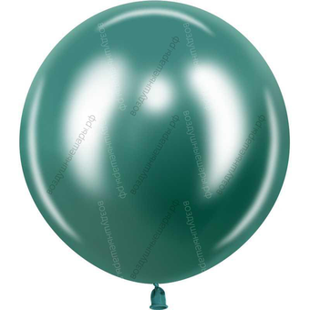 Огромный воздушный шар Зеленый хром, 90см