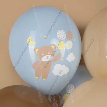 Шар с гелием Любимые Зверята, нежное ассорти, пастель, 30 см.