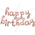 Набор шаров-букв (17''/43 см) Мини-, Надпись "Happy Birthday", (изящный курсив) Розовое Золото, 1 шт.
