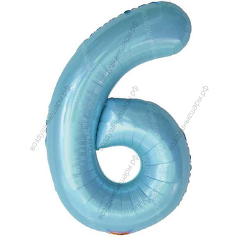 Шарики- цифры Голубые матовые с гелием
