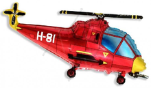 Шар с гелием  Фигура, Вертолет, Красный, 97 см.