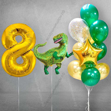 Гелиевые шарики ребенку на День рождения "Набор с динозавром"