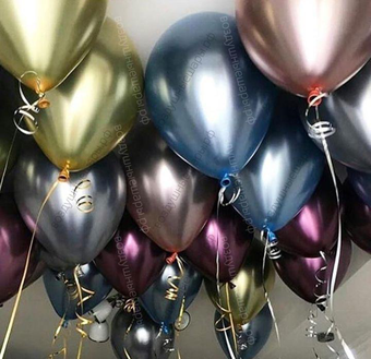 Гелиевые шарики под потолок "Хром"