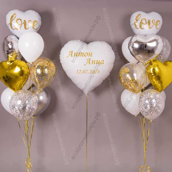 Фотозона из шариков на свадьбу