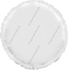 Шар с гелием  Круг, Белый, 46 см.