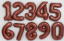 Шары-цифры шоколадные гелиевые, 81 см