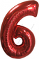 1 шт. "6" красная