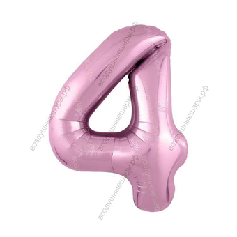 Шары-цифры Розовые гелиевые, 90см