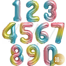 Мини- цифры Градиент, надутые воздухом, не летающие, 30 см.