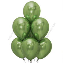 Зеленые шары хром Лайм, Lime, с гелием