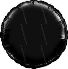 Шар с гелием  Круг, Черный, 46 см.