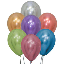 Шары хром разноцветное ассорти с гелием