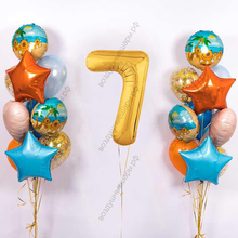 Шары с гелием на 7 лет "Капибара на отдыхе"