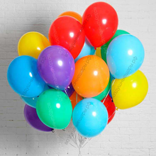25 шаров с гелием под потолок, разноцветные, матовые, 25 см