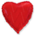 Шар с гелием  Сердце, Красный, 46 см.
