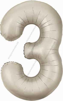 Шары-цифры Кремовый Латте с гелием, 86см