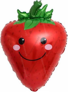 Шар с гелием, Улыбчивая клубника, 71 см.