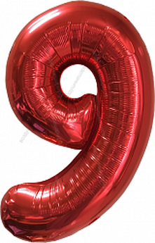 Шары цифры КРАСНЫЕ с гелием