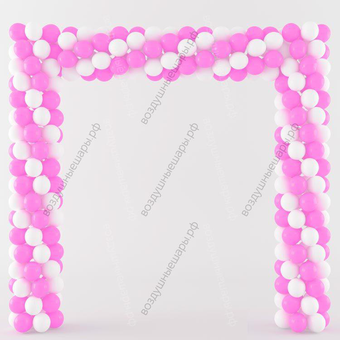 Гирлянда бело-розовая