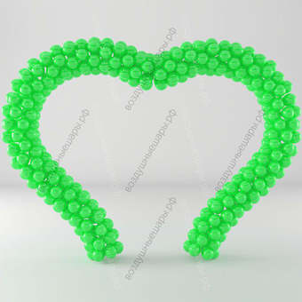 Большое Сердце из шаров на входную дверь