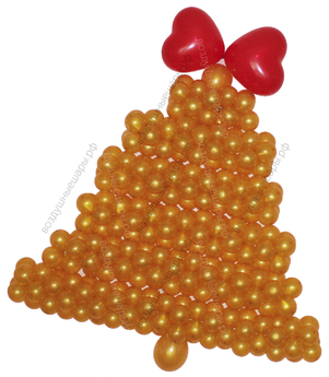 Колокольчик плоский из шаров на выпускной