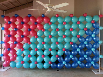 Фотофон из шаров (стена из шаров) "Три цвета"  (2,5м х 3,5м) 