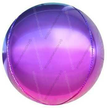 Шар с гелием  Сфера 3D, Фиолетовый/Фуше, Градиент, 56 см.