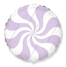 Шар с гелием  Круг, Леденец, Сиреневый, 46 см.