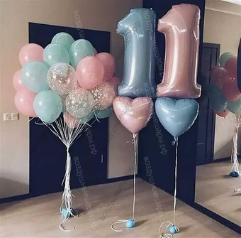 Сет из шаров на годик "Детки-конфетки" для близнецов