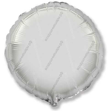 Шар с гелием Большой  Круг, Серебро, 81 см.