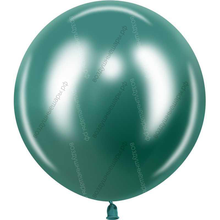 Огромный воздушный шар Зеленый хром, 90см