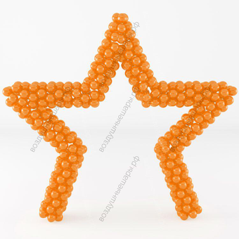 Звезда из шариков огромная на конструкции