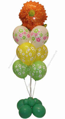 Фонтан из шаров на праздник "Весенний букет"