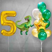 Шары с гелием на 5 лет ребенку "Оформление шарми с Тиранозавром"