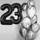 Букет гелиевых шаров агатов на 23 года Безупречный стиль с черными цифрами