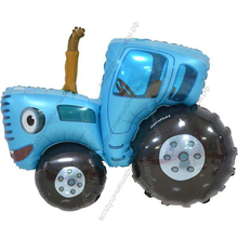 Синий трактор шар гелиевый, 106 см.