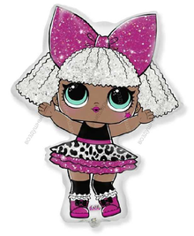 Шар с гелием Кукла ЛОЛ, LOL Роскошная Дива, 86 см.