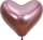 Сердце (14''/36 см) Reflex, Зеркальный блеск, Розовый (909), хром 50 шт.