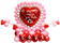 Сердце-валентинка из шаров "Мое сердце.." Розовое с красным сердцем