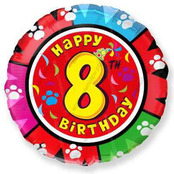 Шар с гелием  Круг, Цифра 8, 46 см.