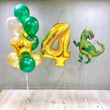 Украшение гелиевыми шарами сыну на 4-летие с динозавром