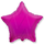 Фольгированный шар (18''/46 см) Звезда, Пурпурная (малиновая)