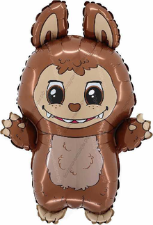 Фигура с гелием Лабубу Коричневый
