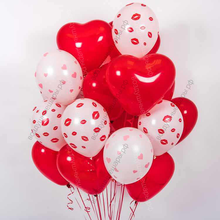 Фонтан из латексных шариков "Сердца и поцелуи" на 14 февраля