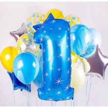 Букет из шаров на годик "Лазурное небо" 