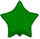 Фольгированный шар (32''/81 см) Звезда, Зеленый, 1 шт.