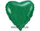 Шар (32''/81 см) Сердце, Зеленое, 1 шт.