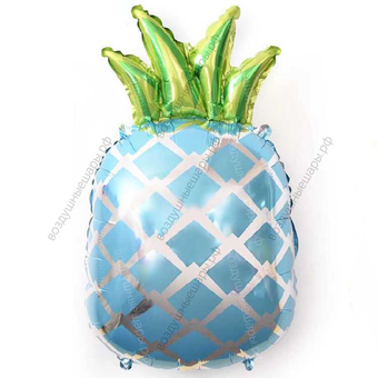 Шар с гелием  Фигура, Ананас, Голубой, 74 см.